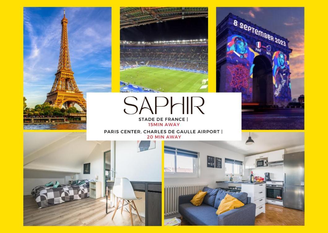 Le Saphir - 20Min From Paris & Cdg Airport - 2 Bathrooms - 2 Desks Drancy Exterior photo